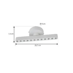 Lindby LED-Strahler Eldrin, weiß, 1-flg., Lichtpunkte