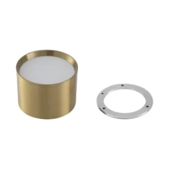 Lindby LED-Strahler Nivoria, Ø 12 cm, goldfarben, Metall