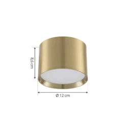 Lindby LED-Strahler Nivoria, Ø 12 cm, goldfarben, Metall