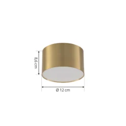 Lindby LED-Strahler Nivoria, Ø11 cm, 9 W, goldfarben, Metall