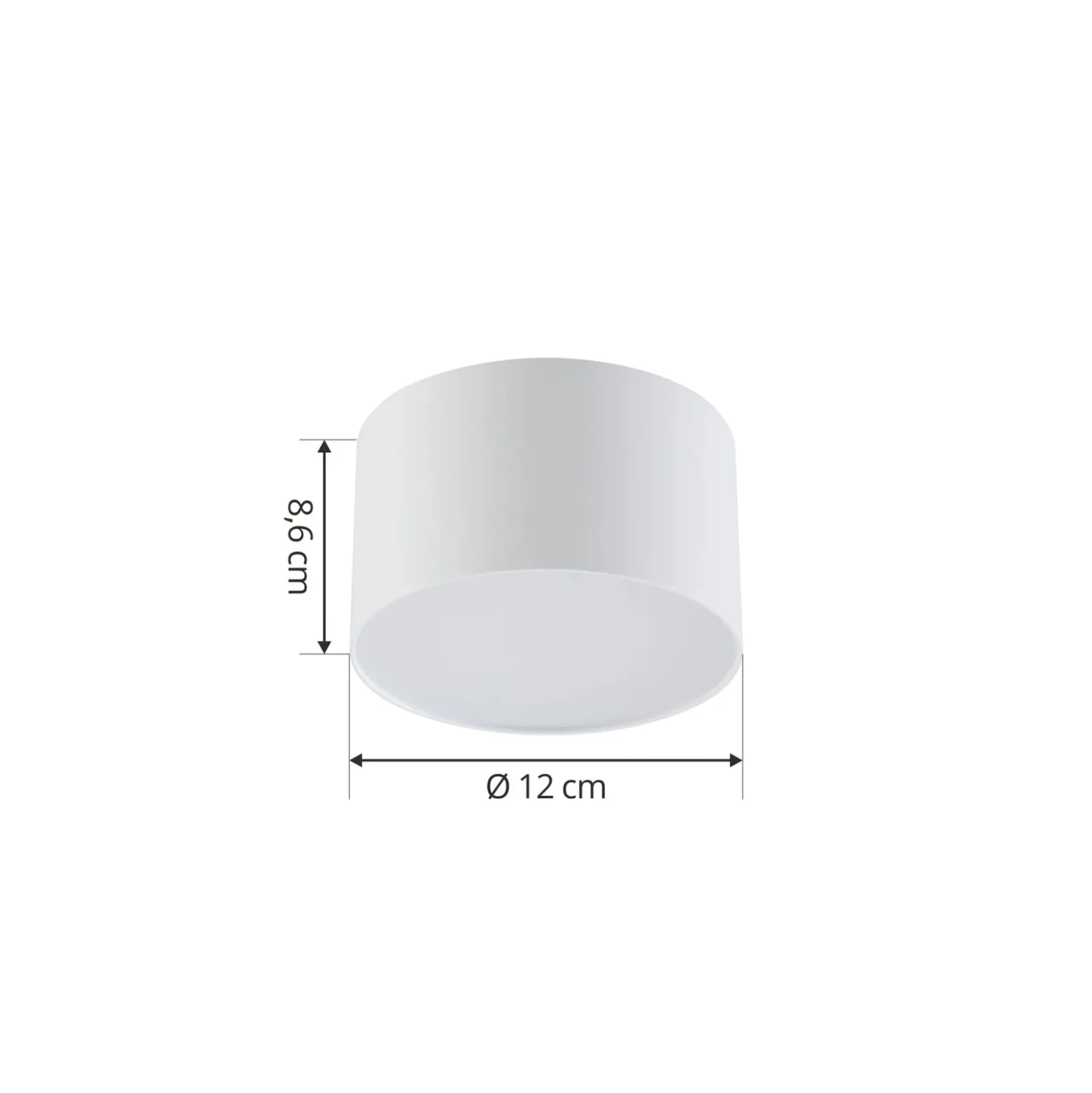 Lindby LED-Strahler Nivoria, Ø 11 cm, 9 W, weiß, Metall