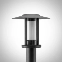 Lindby LED-Wegelampe Gregory, 76cm, Sensor, dunkelgrau, IP44