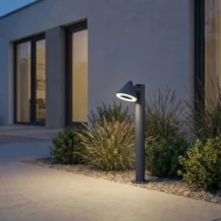 Lindby LED-Wegeleuchte Soran, schwarz, 60 cm, Metall, IP44