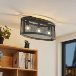 Lindby Mizgin Deckenleuchte mit Gitter 3-flammig