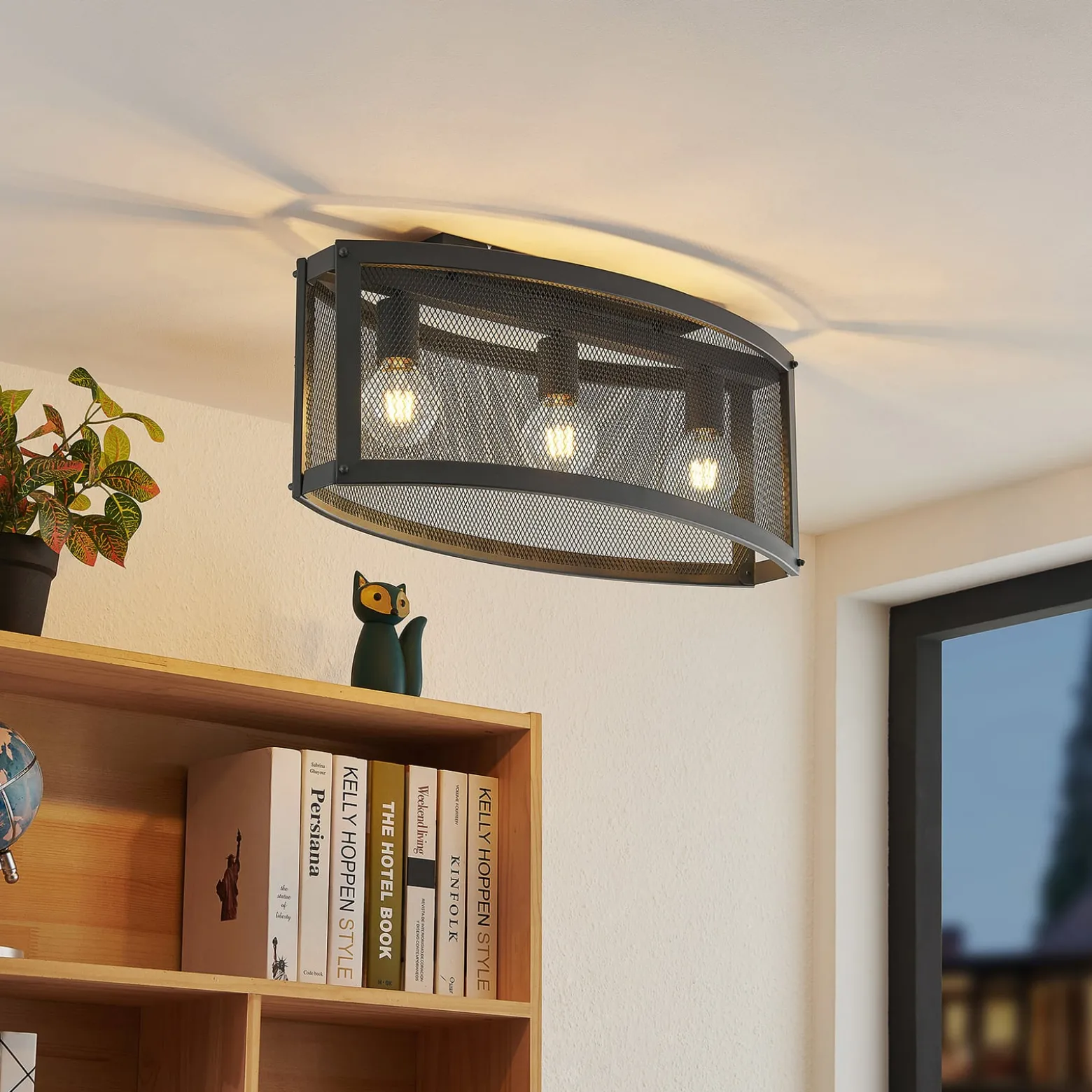 Lindby Mizgin Deckenleuchte mit Gitter 3-flammig