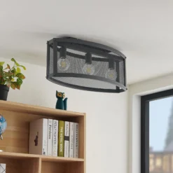 Lindby Mizgin Deckenleuchte mit Gitter 3-flammig