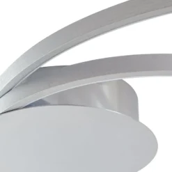 Lindby Nerwin LED-Deckenleuchte, 65 cm, rund, alu/chrom