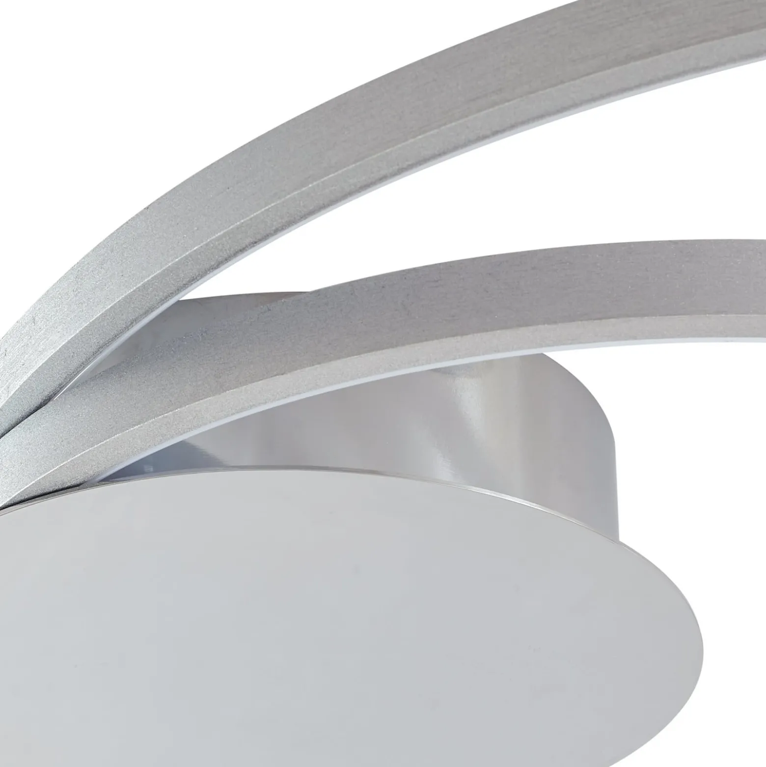 Lindby Nerwin LED-Deckenleuchte, 65 cm, rund, alu/chrom