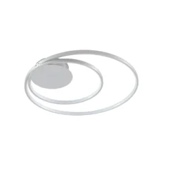Lindby Nerwin LED-Deckenleuchte, 65 cm, rund, alu/chrom