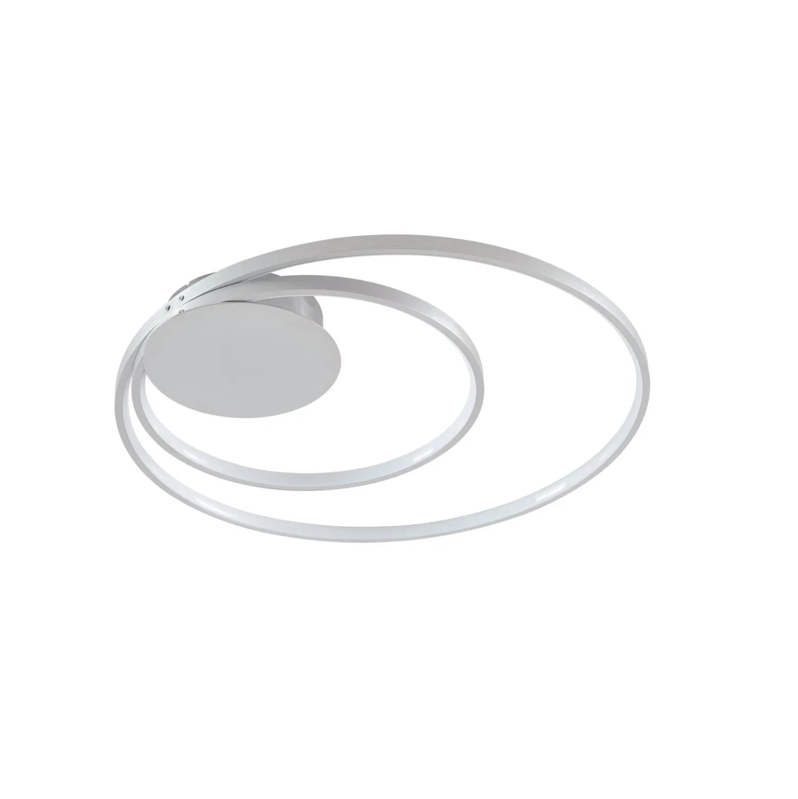 Lindby Nerwin LED-Deckenleuchte, 65 cm, rund, alu/chrom
