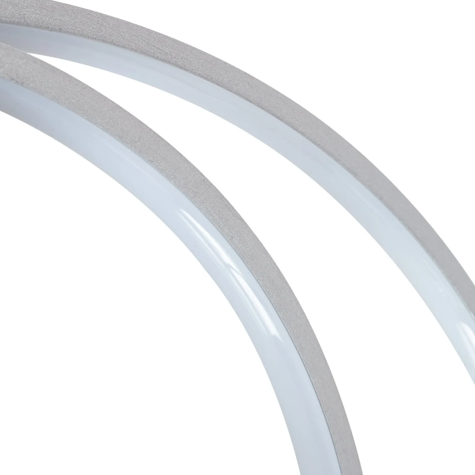 Lindby Nerwin LED-Deckenleuchte, 65 cm, rund, alu/chrom