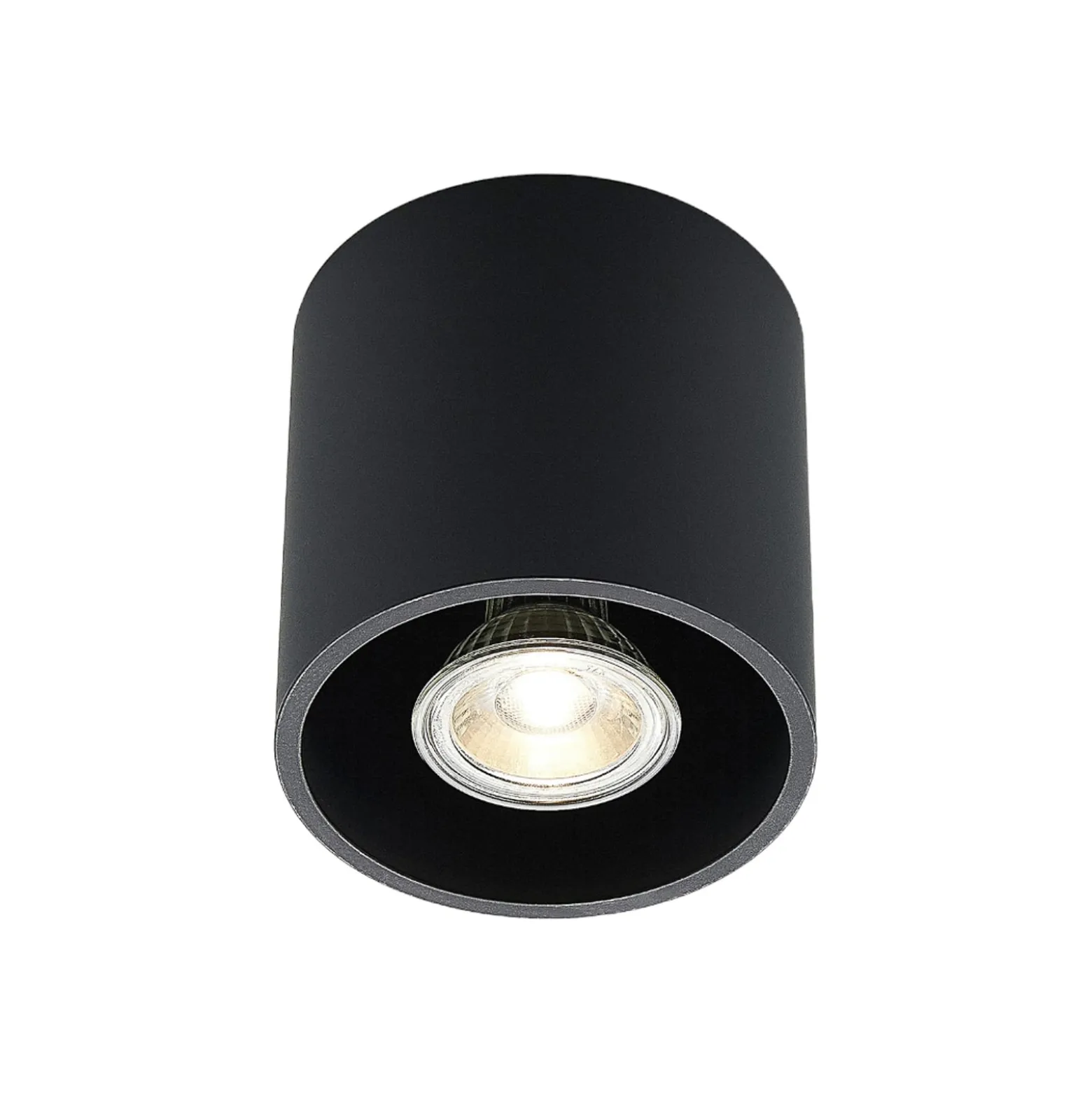 Lindby Parvin Aluminium-Downlight, rund, schwarz