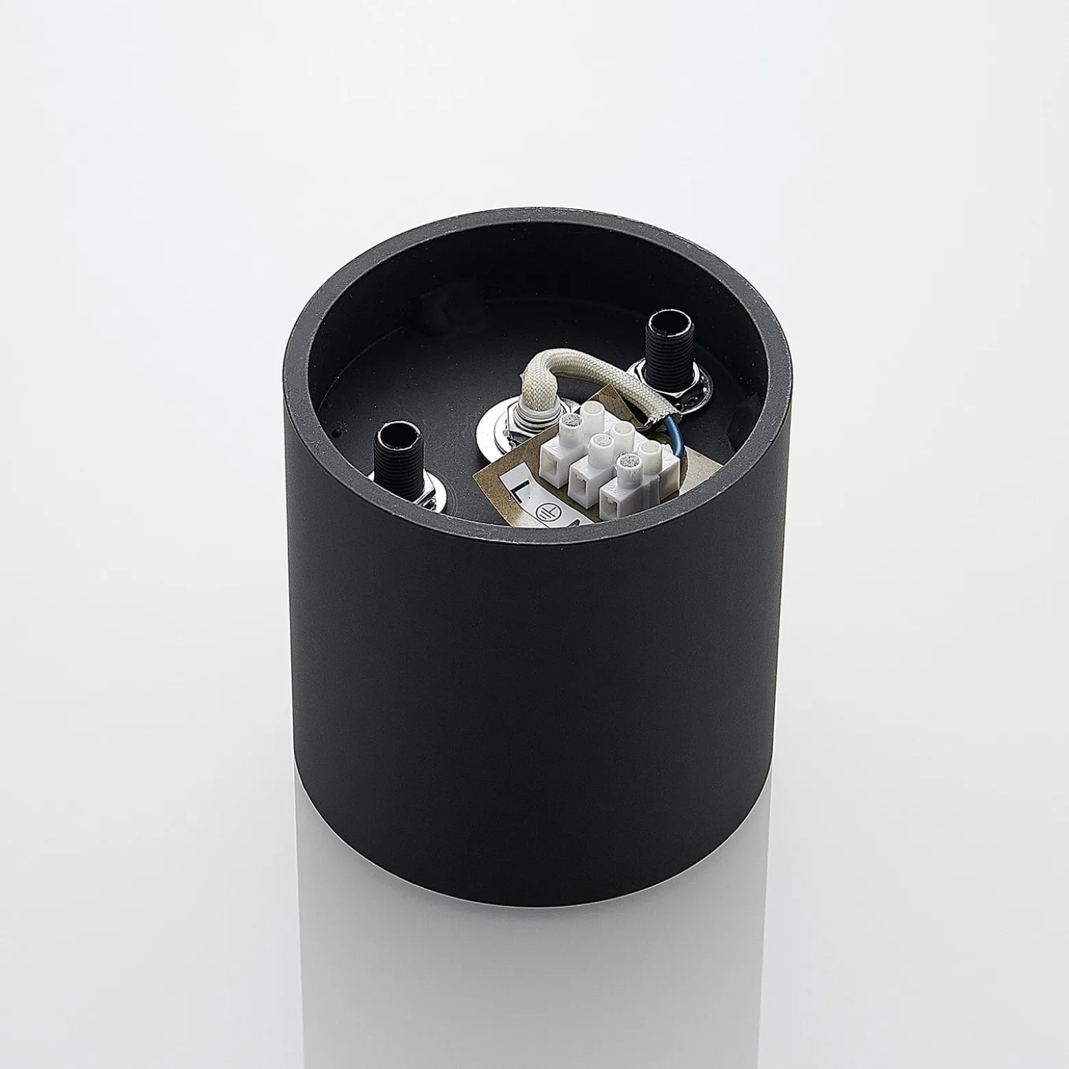 Lindby Parvin Aluminium-Downlight, rund, schwarz