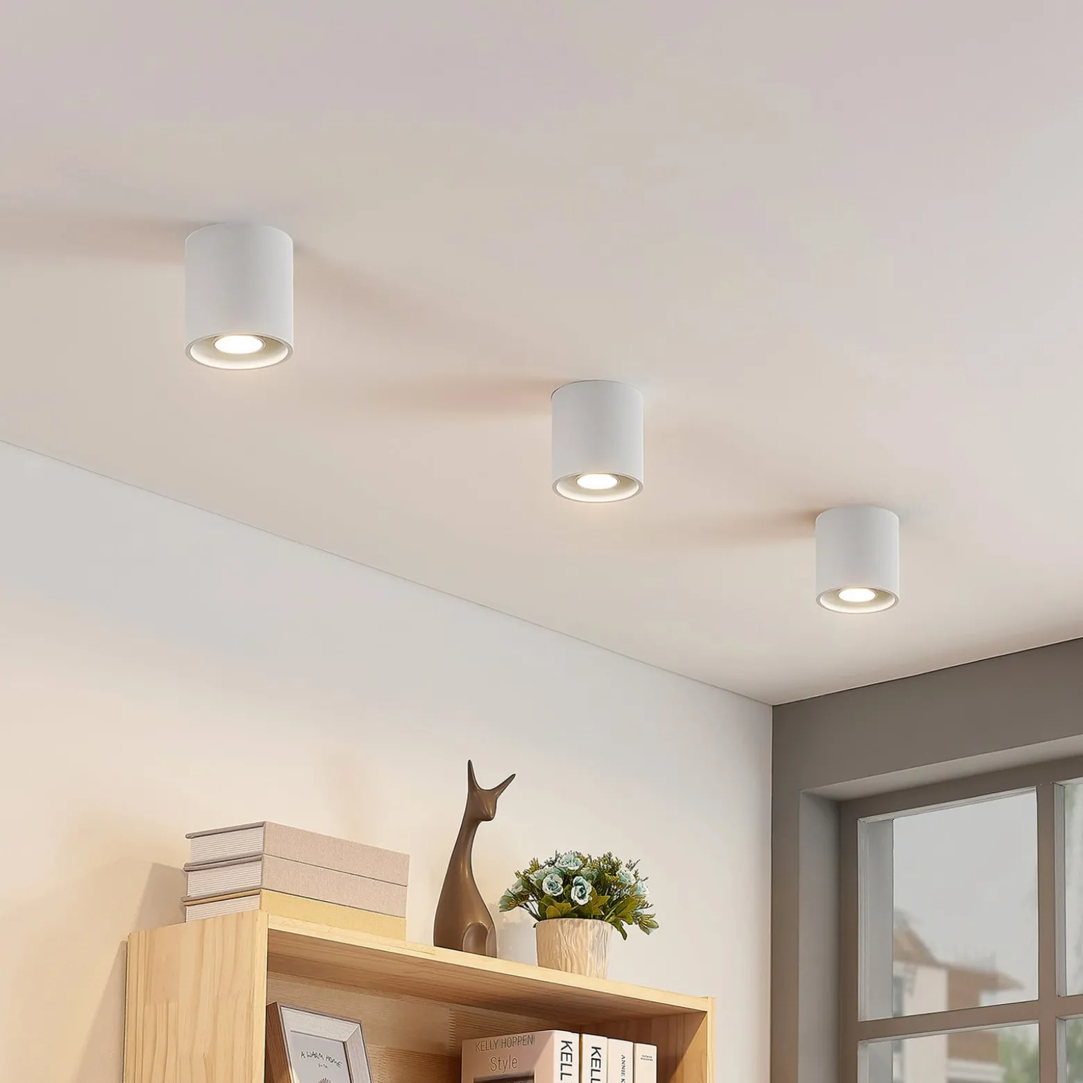 Lindby Parvin Aluminium-Downlight, rund, weiß