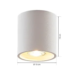 Lindby Parvin Aluminium-Downlight, rund, weiß