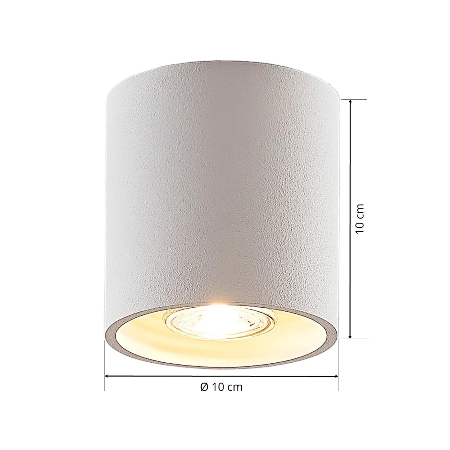 Lindby Parvin Aluminium-Downlight, rund, weiß