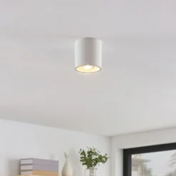 Lindby Parvin Aluminium-Downlight, rund, weiß