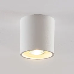 Lindby Parvin Aluminium-Downlight, rund, weiß