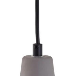 Lindby Pendellampe Sanne, grau, Beton, Ø 15 cm, E27