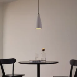 Lindby Pendellampe Sanne, grau, Beton, Ø 15 cm, E27
