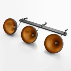 Lindby Pendelleuchte Elamira, schwarz, Metall, 133cm, 3-flg.