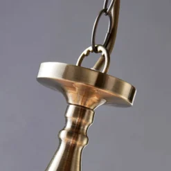 Lindby Pendelleuchte Otis, Ø 68 cm, 5-flg., weiß, Glas, E27