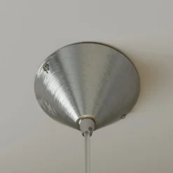 Lindby Pendelleuchte Petra, weiß, Glas, Ø 40 cm, Kegel, E27