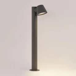 Lindby Pollerleuchte Ileyna, anthrazit, Metall, 70cm