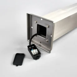 Lindby Pollerleuchte Lorian, 100 cm, Edelstahl, IP44, E27