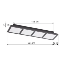 Lindby Raymie LED-Deckenleuchte Länge 56,6 cm RGBW