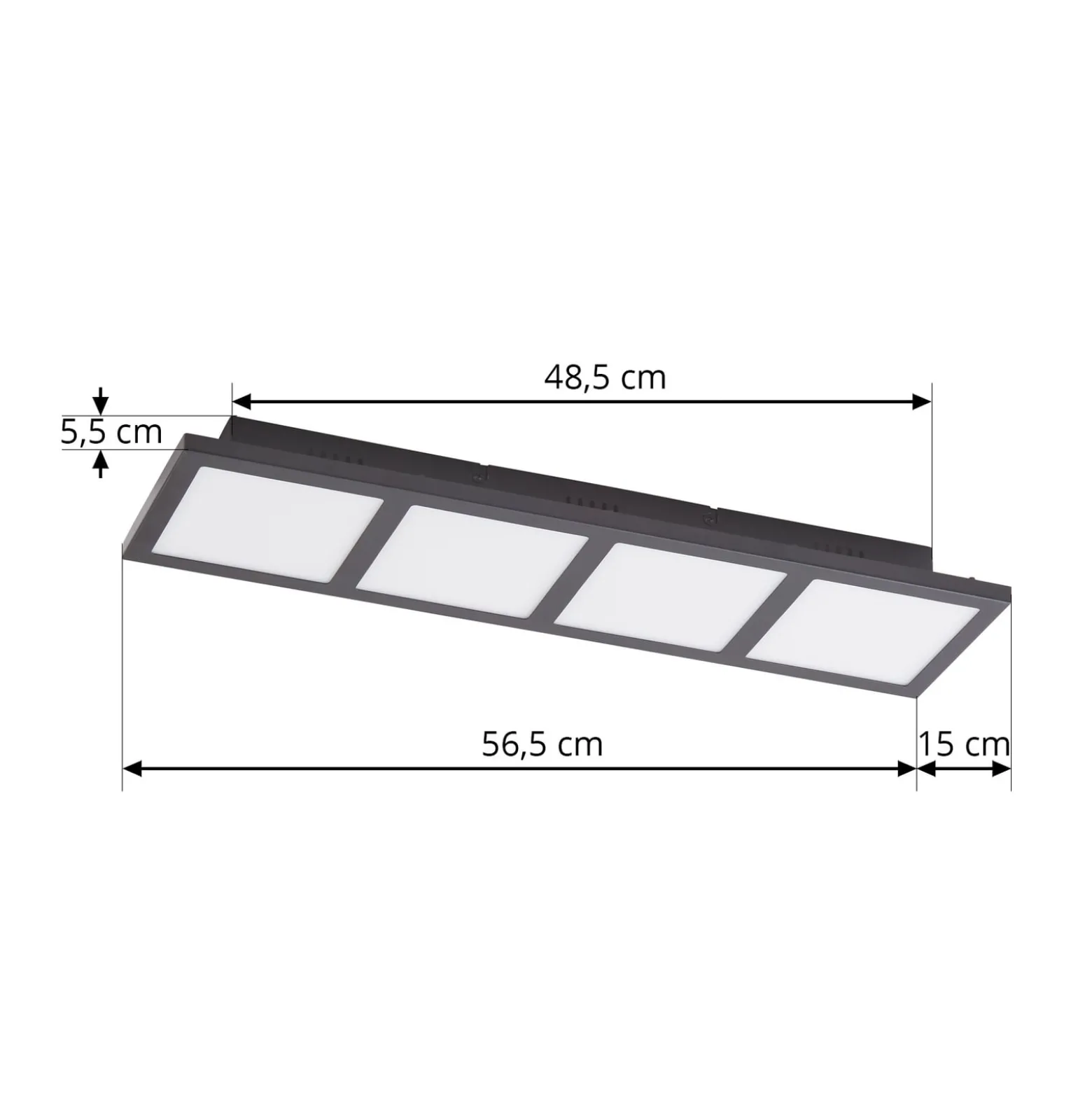 Lindby Raymie LED-Deckenleuchte Länge 56,6 cm RGBW