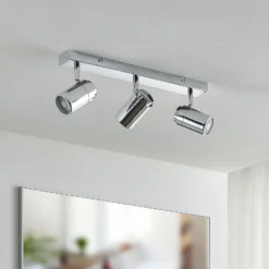 Lindby Remilan Deckenstrahler, chrom, lang