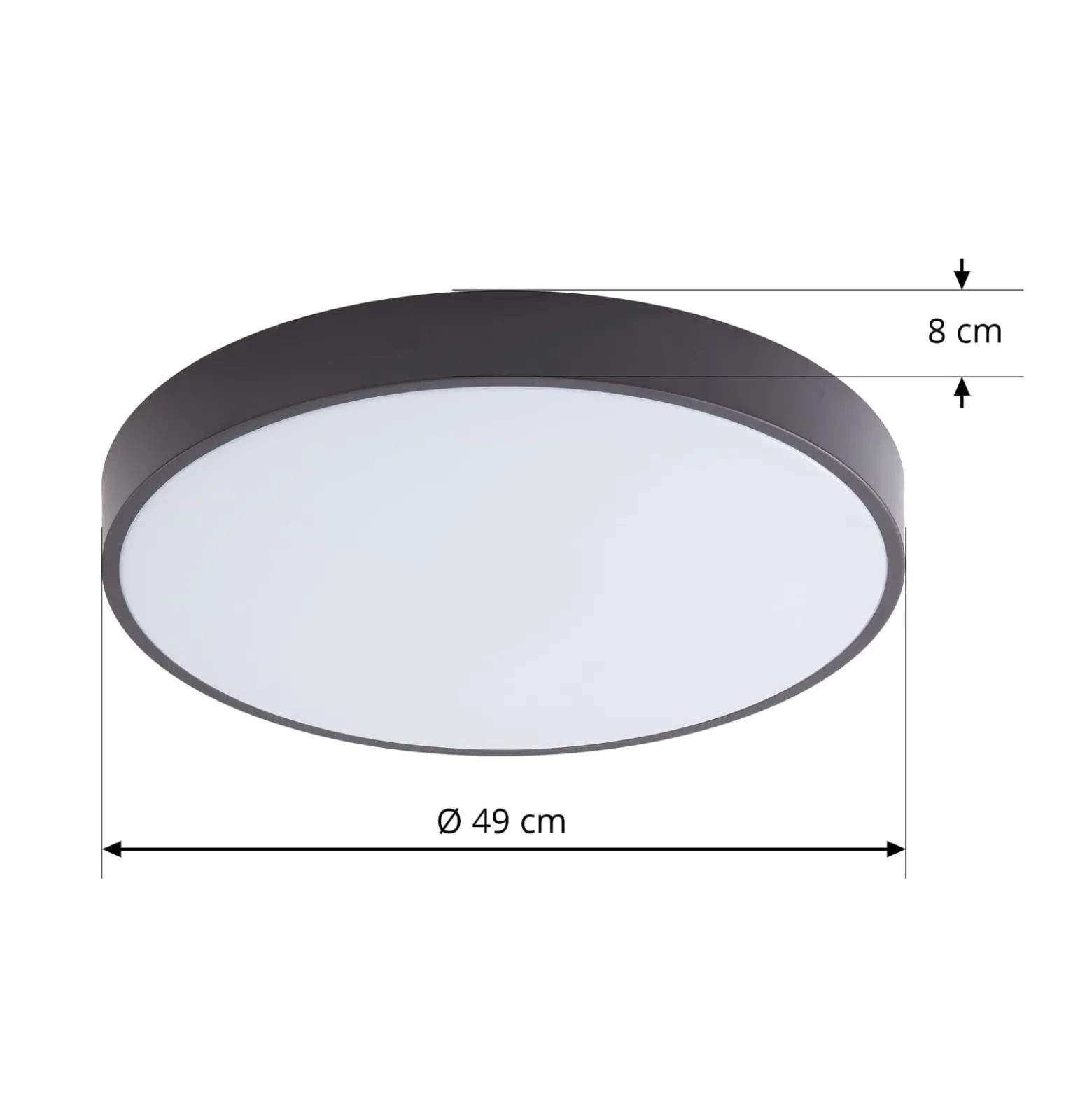 Lindby Smart LED-Deckenlampe Innes schwarz 48cm RGB CCT Tuya