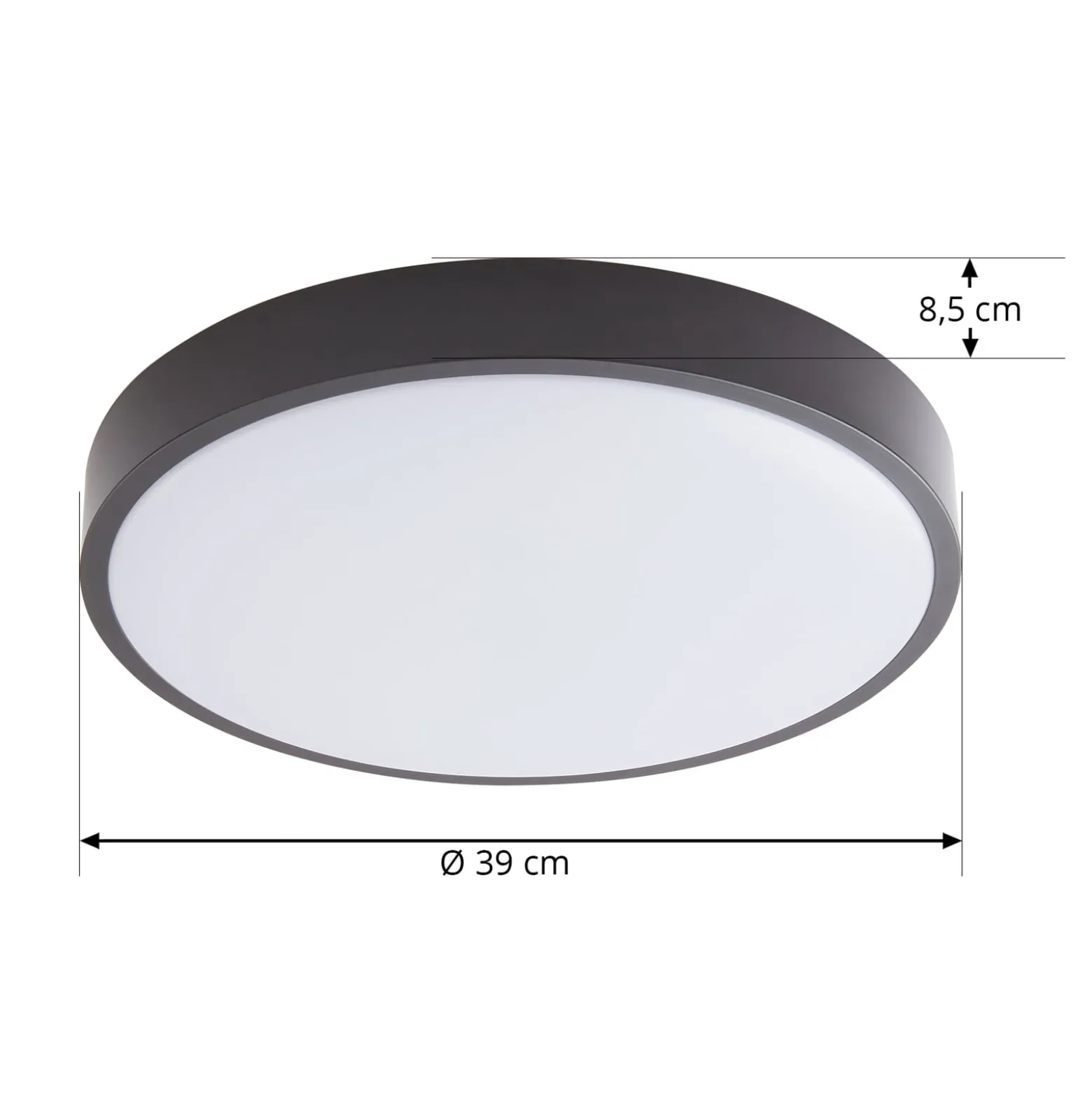 Lindby Smart LED-Deckenlampe Innes schwarz 38cm RGB CCT Tuya