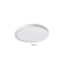 Lindby Smart-LED-Deckenleuchte Deika, Ø 40 cm, weiß, Tuya