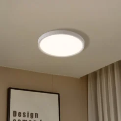 Lindby Smart-LED-Deckenleuchte Deika, Ø 40 cm, weiß, Tuya