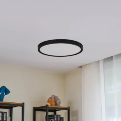 Lindby Smart LED-Deckenleuchte Pravin, Ø 50 cm, CCT, schwarz