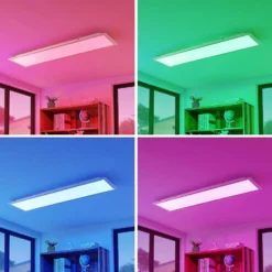 Lindby Smart LED-Deckenpanel Kjetil 120 x 30 cm Tuya RGB CCT