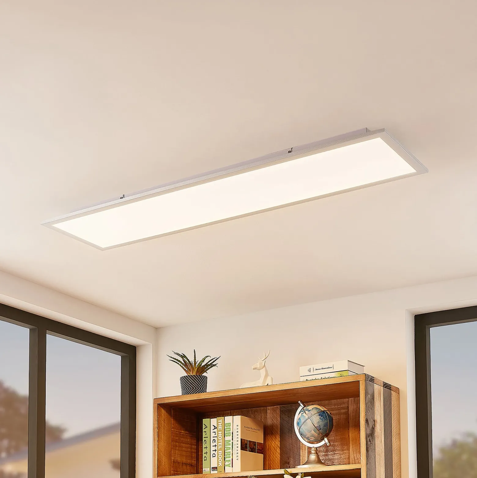 Lindby Smart LED-Deckenpanel Kjetil 120 x 30 cm Tuya RGB CCT