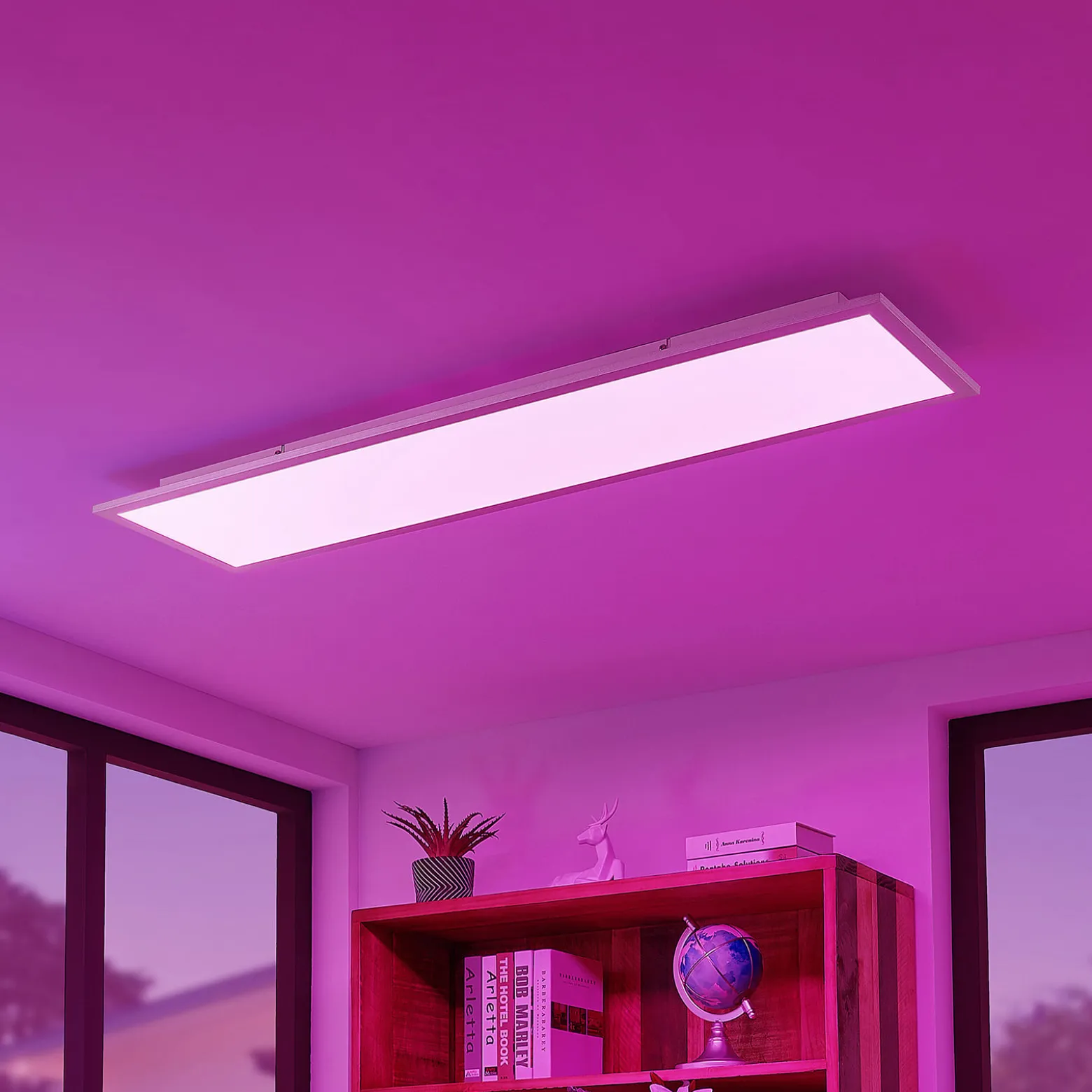 Lindby Smart LED-Deckenpanel Kjetil 120 x 30 cm Tuya RGB CCT