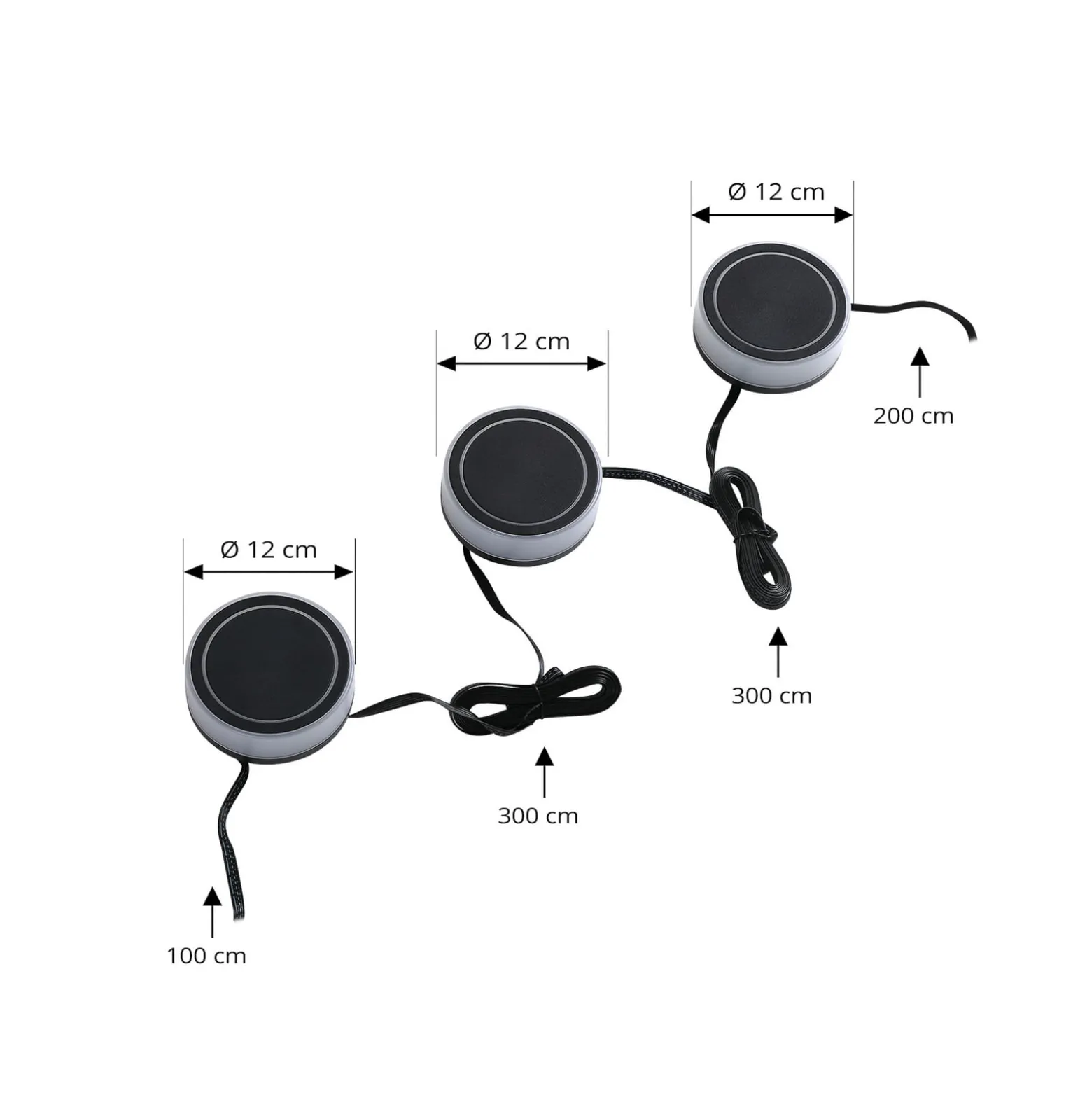 Lindby Smart LED-Erdspießleuchte Kyren, CCT, RGB, Tuya, 3er