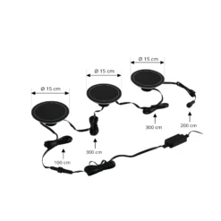Lindby Smart LED-Erdspießleuchte Thalas, CCT ,RGB, Tuya, 3er