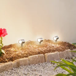 Lindby Smart LED-Erdspießstrahler Nycta, RGB, Tuya, 3er-Set