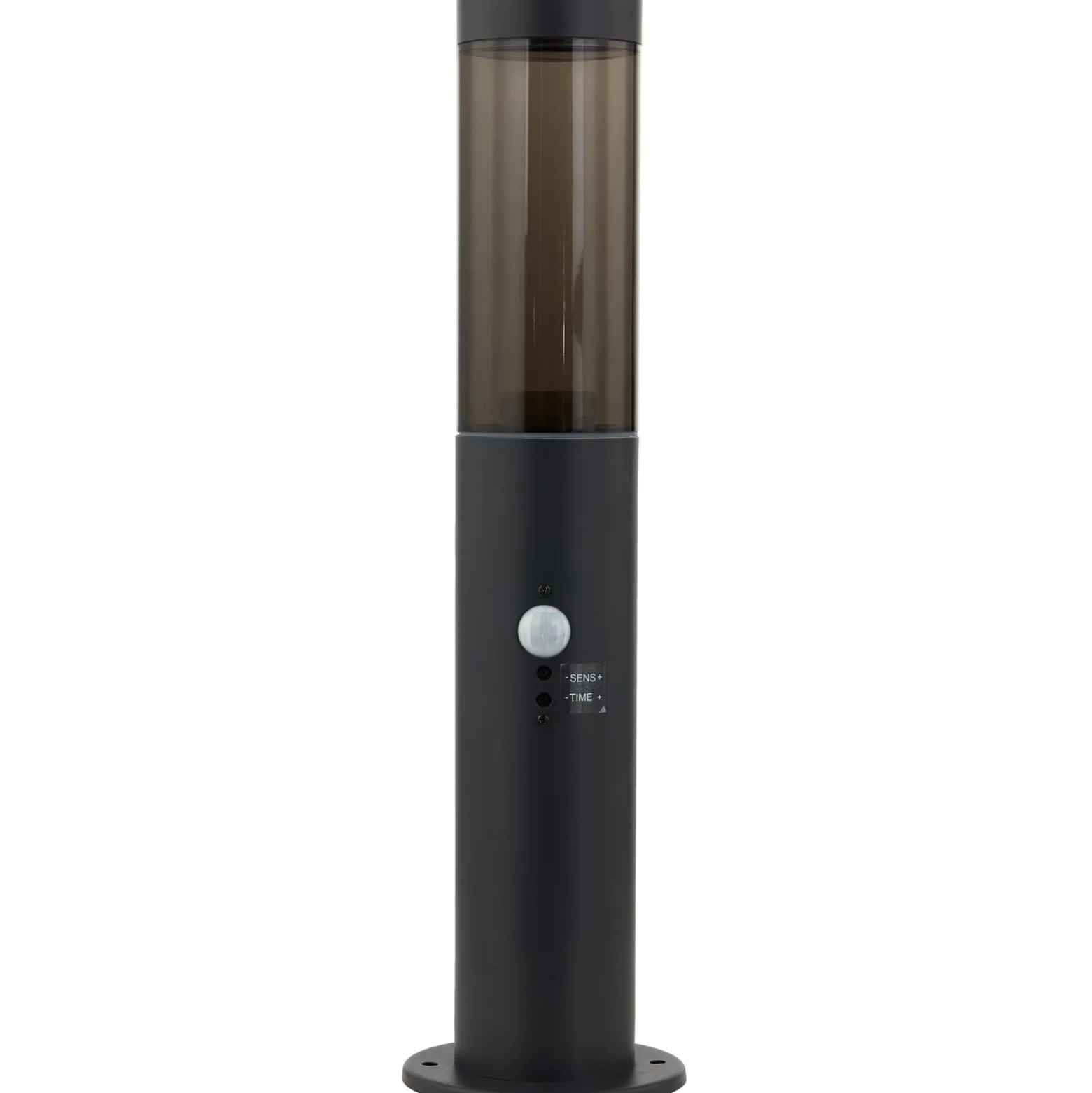 Lindby Sockellampe Statius, anthrazit, Eisen, Sensor, 45 cm