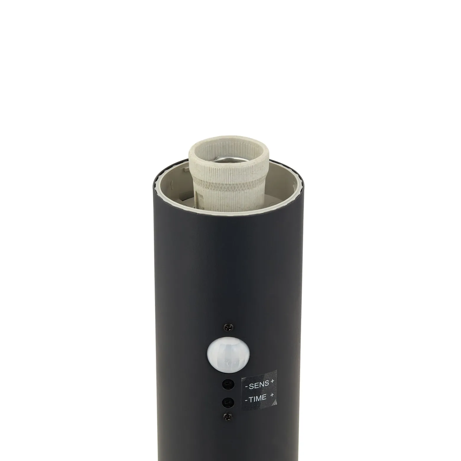 Lindby Sockellampe Statius, anthrazit, Eisen, Sensor, 45 cm