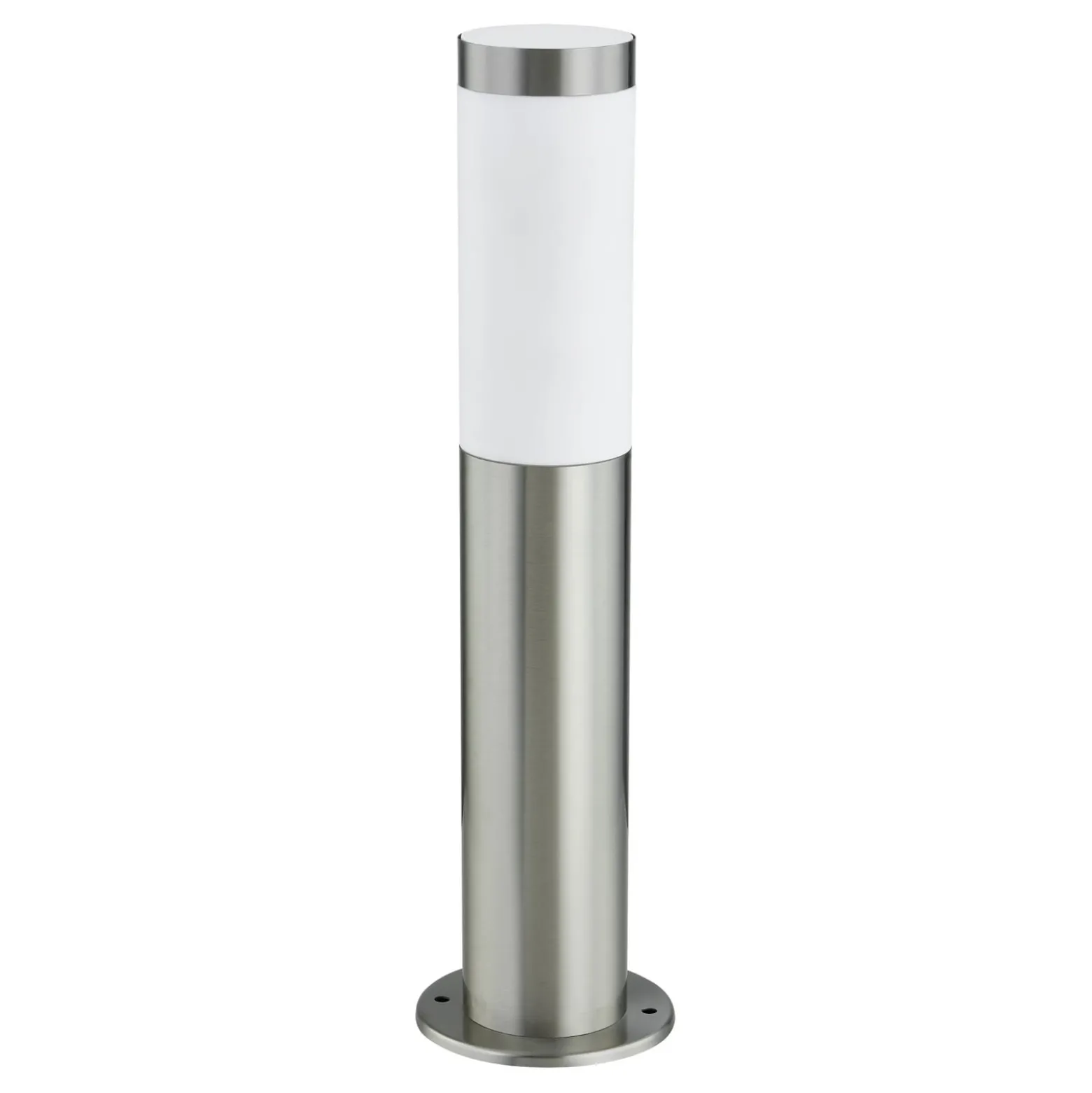 Lindby Sockellampe Statius, silber, Edelstahl, Sensor, 45 cm