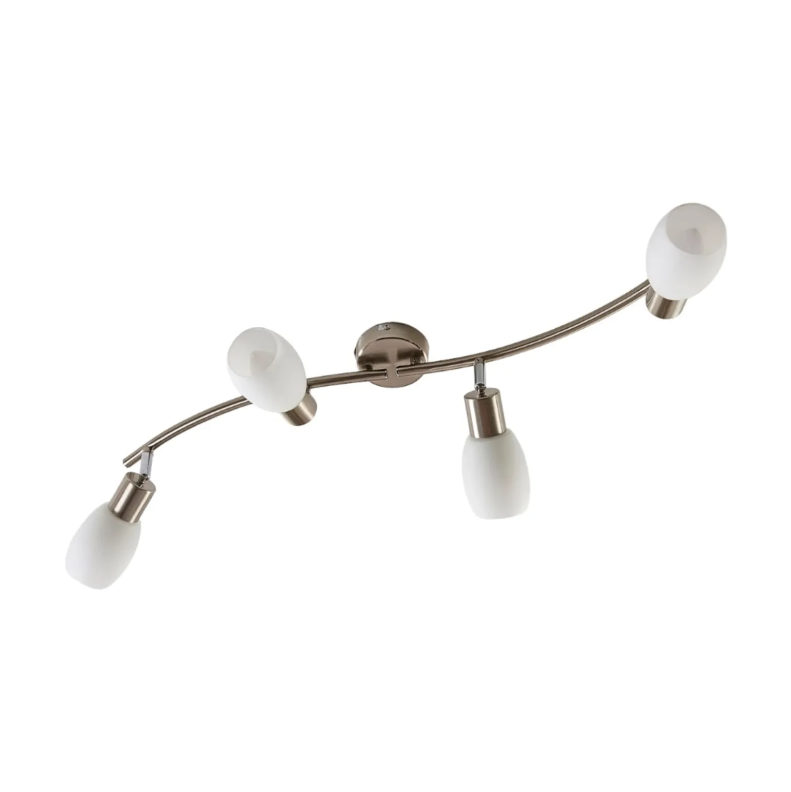 Lindby Strahler Arda, 70 cm, 4-flammig, nickel, Glas, E14