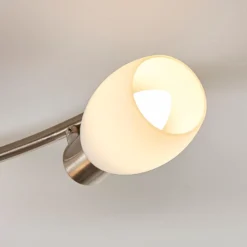 Lindby Strahler Arda, 70 cm, 4-flammig, nickel, Glas, E14