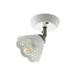 Lindby Strahler Efgenia, 17 cm hoch, weiß, Keramik, E14