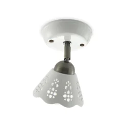 Lindby Strahler Efgenia, 17 cm hoch, weiß, Keramik, E14